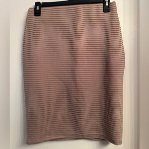 Charlotte Russe Taupe Ribbed Pencil Skirt